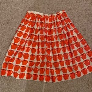 J.Crew Jardin skirt apple print size 6